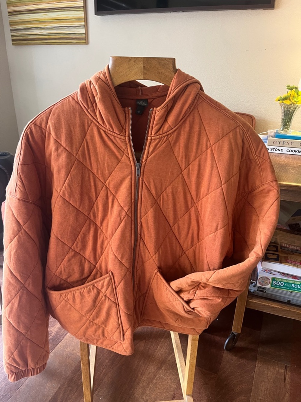 Women’s Wild Fable Quilted Jacket Size L Lovely Terracotta Color Super Soft